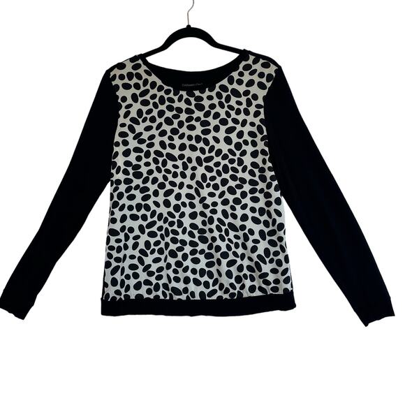 Coldwater Creek Polka Dot Knit Top Womens XS Silky Pullover Business Casual - Picture 2 of 10